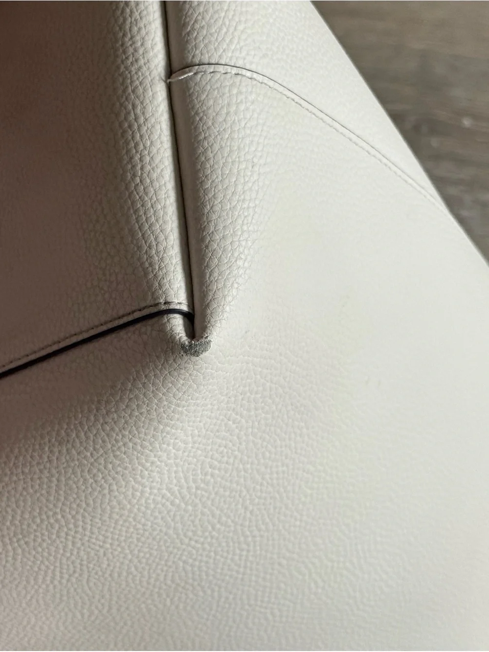 Coach City Cream Pebbled Leather Tote in Chalk